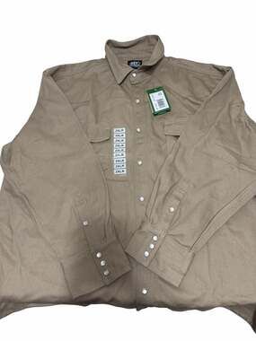 Men's Long Sleeve Welder's Western Work Shirt, Key 519.24 Khaki